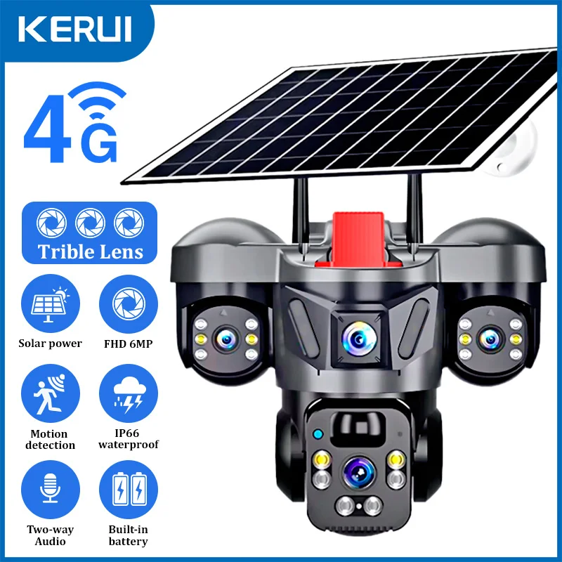 KERUI Outdoor PTZ 6MP 4G SIM W - Garden Camera 评论和价格